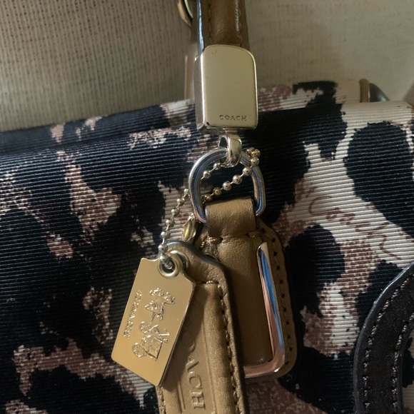 Coach Leopard bag with leather and canvas - Picture 3 of 7